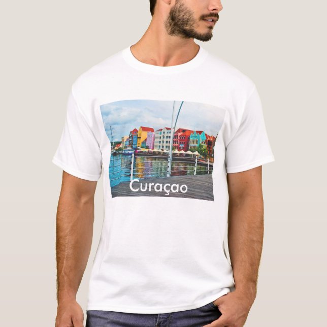 Camiseta Vista de Handelskade Curacao a partir de pontoon b (Frente)