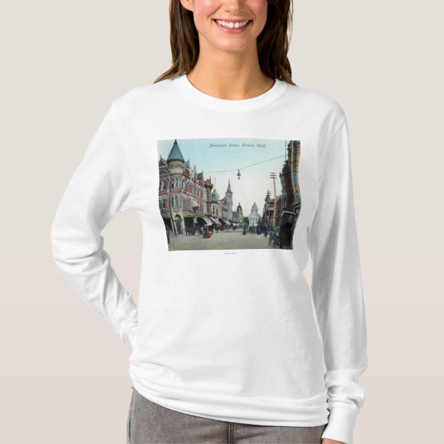 Camiseta Vista de Mariposa StreetFresno, CA (Frente)