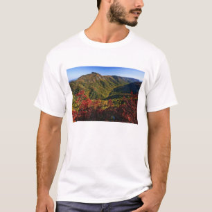 Camiseta Vista de outono da Linville Gorge muitas vezes cha