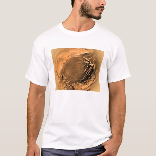 Camiseta Vista de Peixes da Superfície de Titã (Frente)