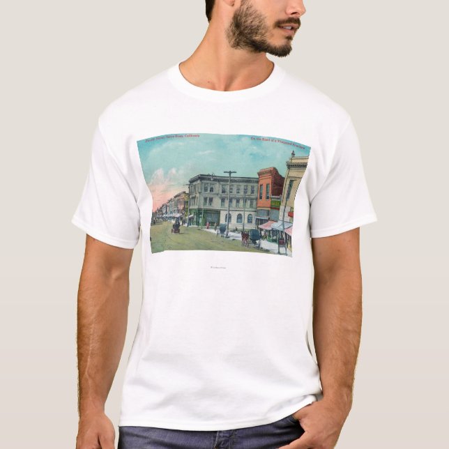 Camiseta Vista de quarto StreetSanta Rosa, CA (Frente)