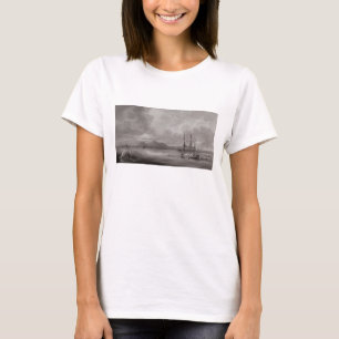 Camiseta Vista de Rio de Manila (litografia)