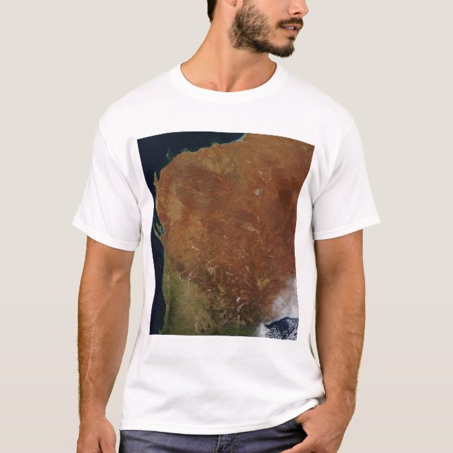 Camiseta Vista de satélite da Austrália Ocidental (Frente)