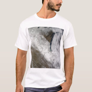 Camiseta Vista de satélite da neve e do frio