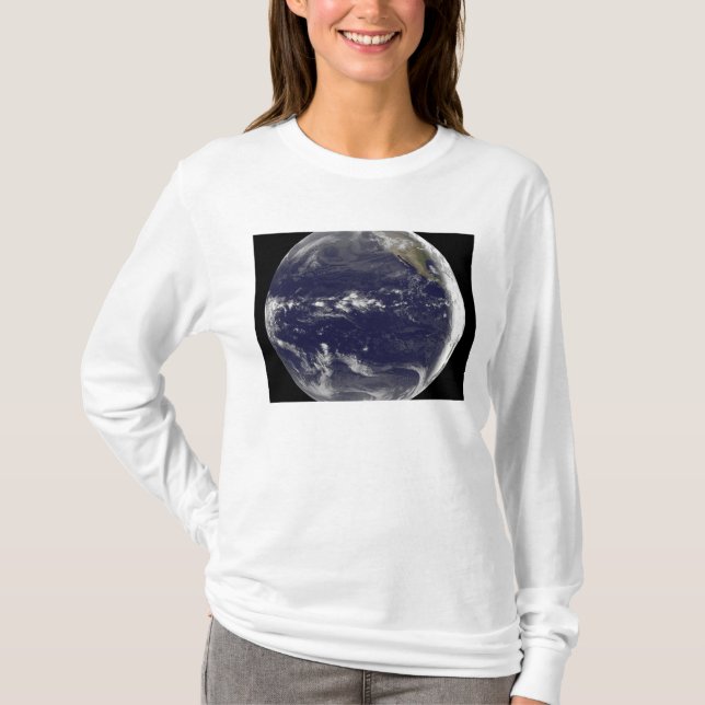 Camiseta Vista de satélite da Terra (Frente)