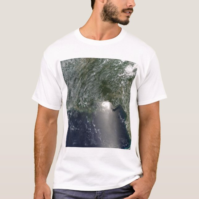Camiseta Vista de satélite de um derramar de petróleo (Frente)