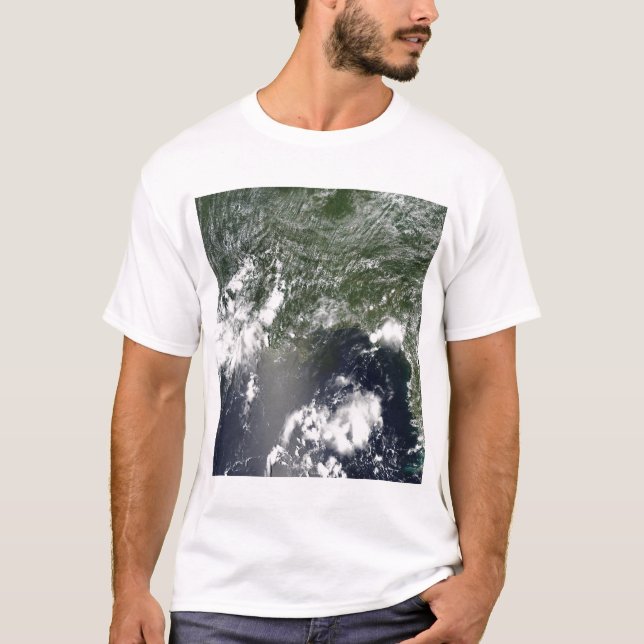 Camiseta Vista de satélite do Golfo do México (Frente)