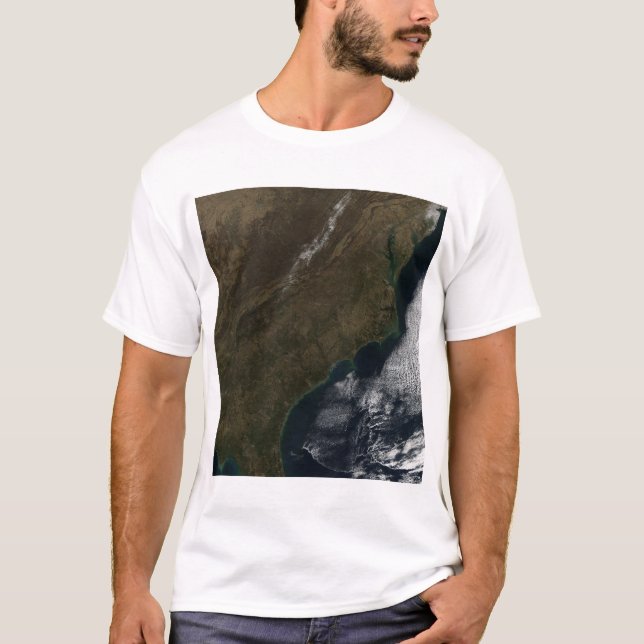 Camiseta Vista de satélite do sudeste do Estado Unidos (Frente)