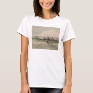 Camiseta Vista de Sheerness (w/c sobre a grafite no papel)