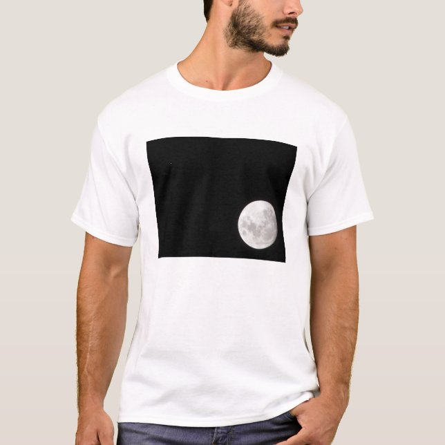 Camiseta Vista de um Lua de cheio, também mostra Marte (Frente)