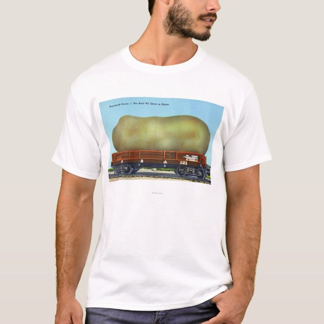 Camiseta Vista de uma batata de Aroostook em um trole do (Frente)