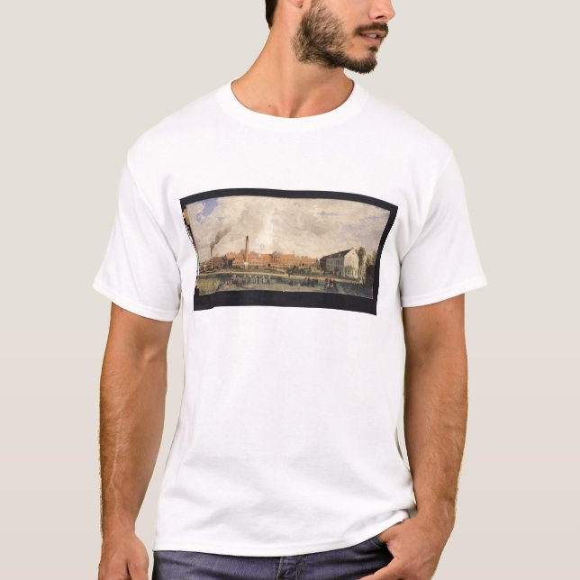 Camiseta Vista de uma fábrica do açúcar (Frente)