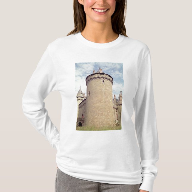 Camiseta Vista de uma torre do castelo (Frente)