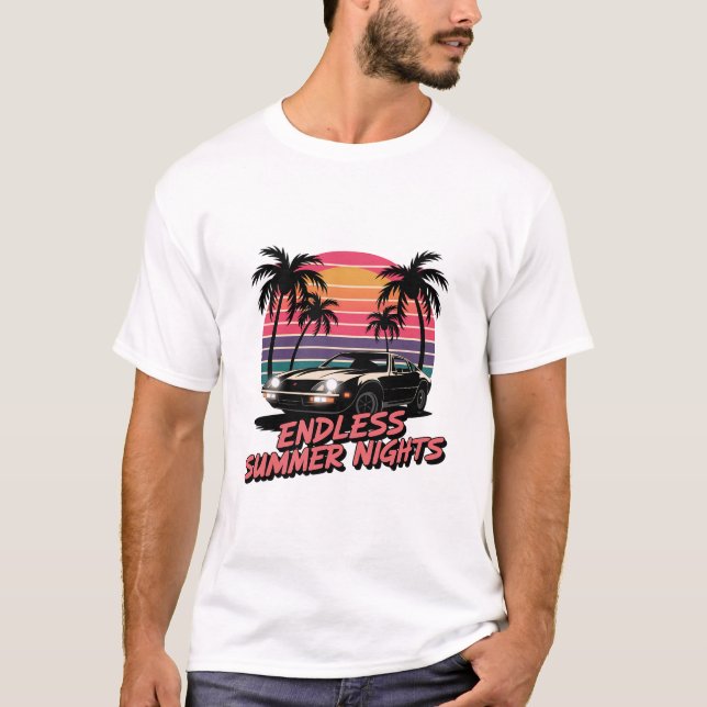 Camiseta Vista de Verão Básica de Camisa-T Masculina (Frente)