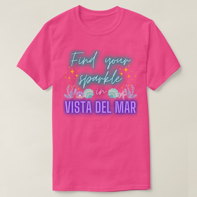 Camiseta Vista del Mar Barb e encontre seu Sparkle (Frente do Design)