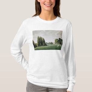 Camiseta Vista do castelo perto da ponte de pedra