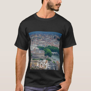 Camiseta Vista do centro histórico da cidade de Roma de cim