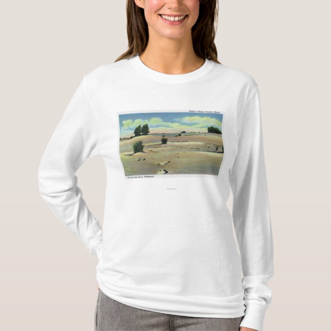 Camiseta Vista do deserto de Maine (Frente)