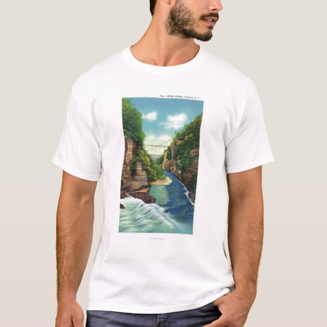 Camiseta Vista do desfiladeiro da angra da queda (Frente)