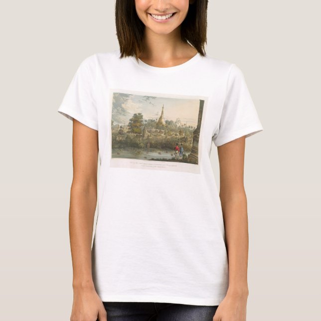 Camiseta Vista do Excelente Dagon Pagoda em Rangum (Frente)