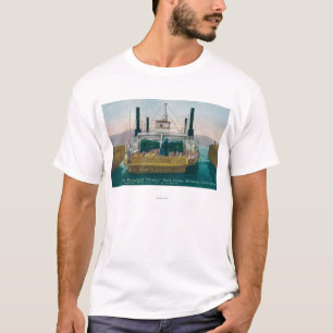 Camiseta Vista do ferryboat Solano do SP na doca