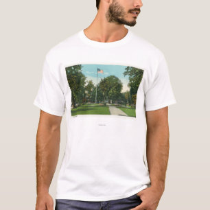 Camiseta Vista do Flagpole no parque da academia