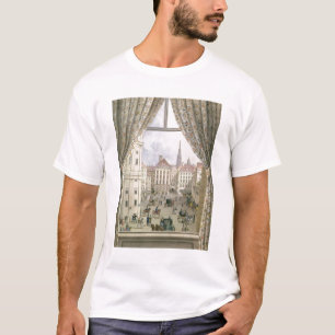 Camiseta Vista do Freyung, Viena, 1825 (gouache no pape