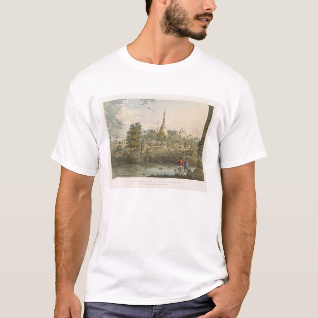 Camiseta Vista do grande pagode de Dagon em Rangoon do (Frente)