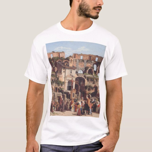 Camiseta Vista do interior do Colosseu  (Frente)