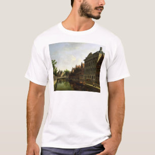 Camiseta Vista do Kloveniersburgwal em Amsterdão