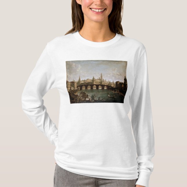 Camiseta Vista do Kremlin e da ponte de Kamenny (Frente)