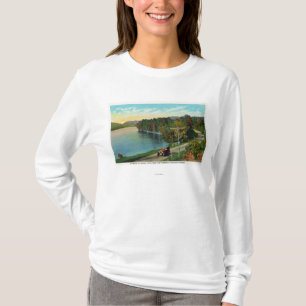 Camiseta Vista do lago do tanoeiro Hwy de Fenimore