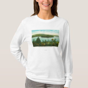 Camiseta Vista do lago loon e da ilha de Blythewood