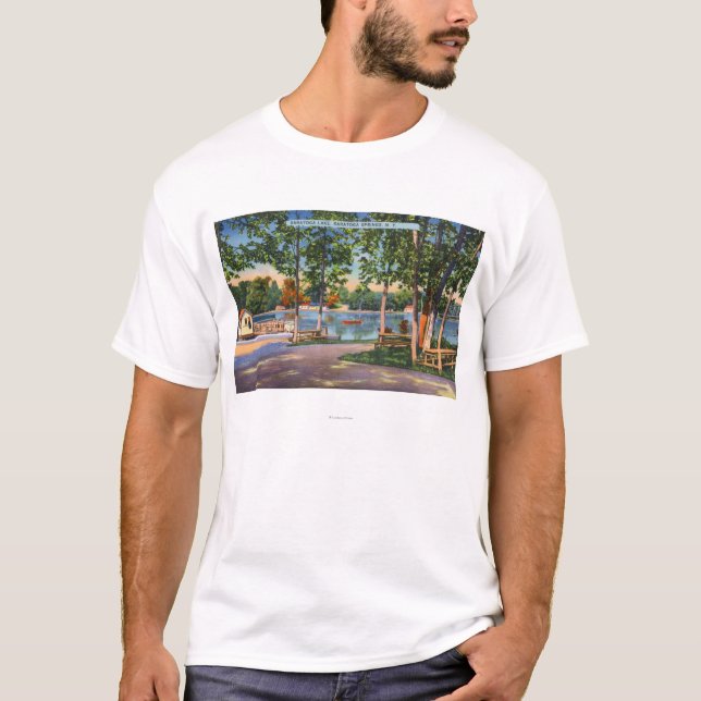 Camiseta Vista do lago Saratoga (Frente)