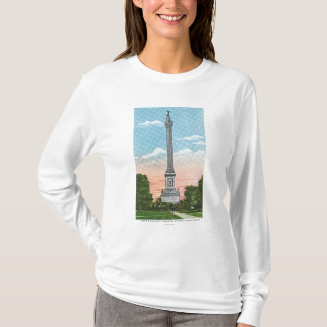 Camiseta Vista do monumento de Brock (Frente)