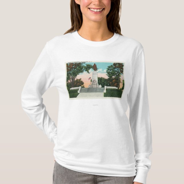 Camiseta Vista do monumento de Champlain (Frente)