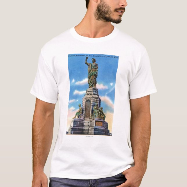 Camiseta Vista do monumento nacional às ascendências dos (Frente)