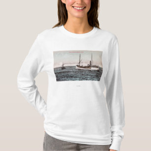 Camiseta Vista do navio a vapor ElizabethBandon, OU