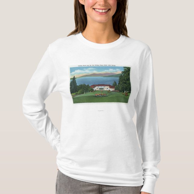 Camiseta Vista do norte do lago de Ft William Henry (Frente)