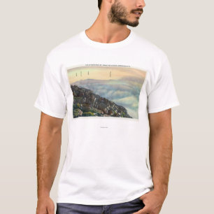 Camiseta Vista do outro Adirondack Mts acima das nuvens