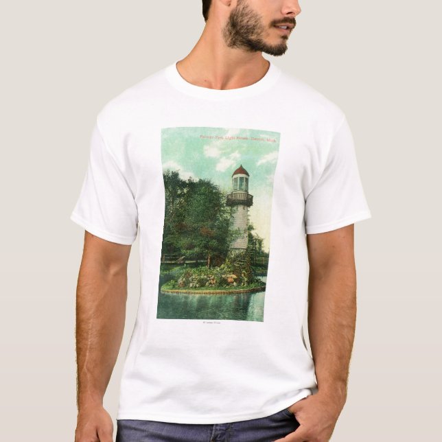 Camiseta Vista do parque LighthouseDetroit de Palmer, MI (Frente)