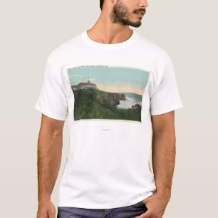 Camiseta Vista do penhasco da cabeça calva & exterior do