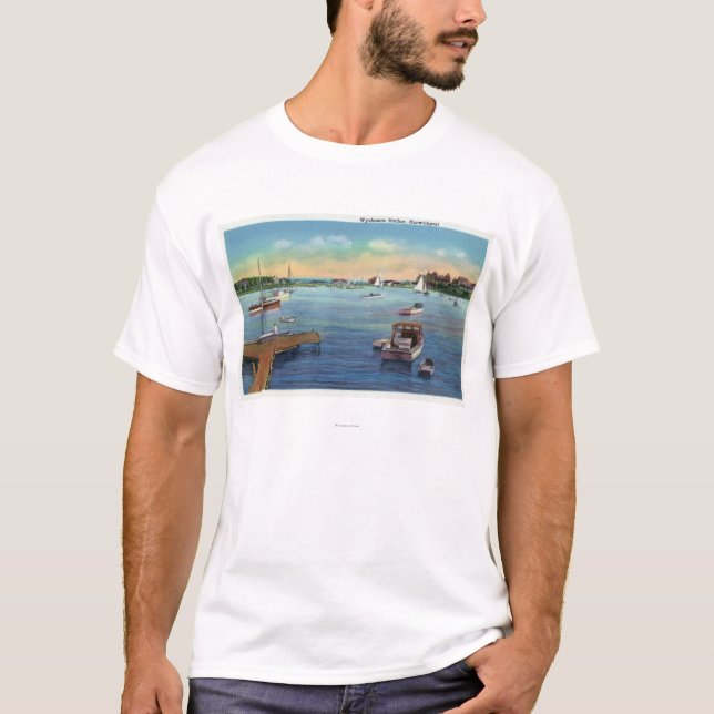Camiseta Vista do porto de Harwichport Wychmere (Frente)