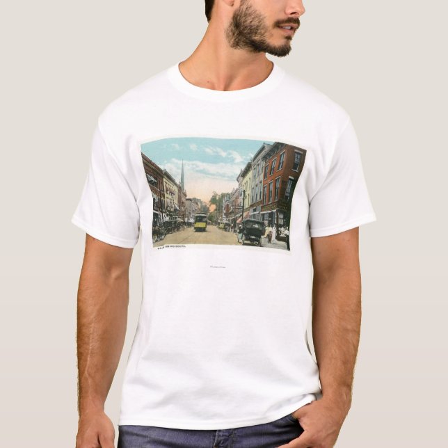 Camiseta Vista do sul de Wall Street (Frente)