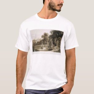 Camiseta Vista do templo de Suryah e da fonte de M