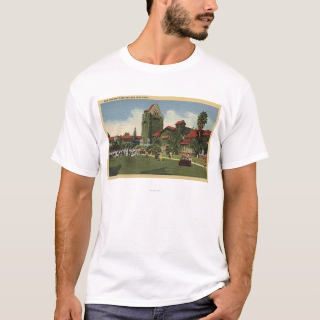 Camiseta Vista do terreno da faculdade estadual de San Jose (Frente)