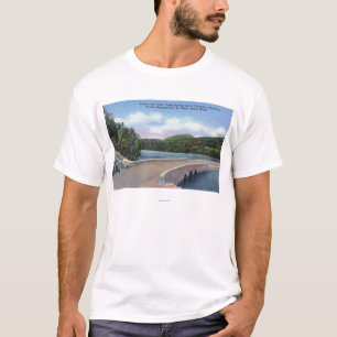 Camiseta Vista do viaduto da angra da lontra, Champlain Mt.