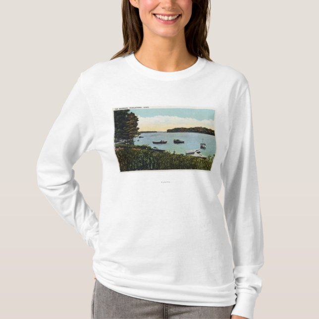 Camiseta Vista dos barcos nos estreitos (Frente)