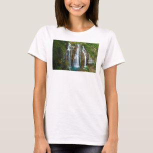 Camiseta Vista elevada da cascata, Croácia