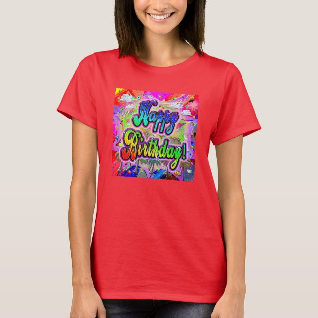 Camiseta Vista Express Happy Birthday T-Shirt (Frente)